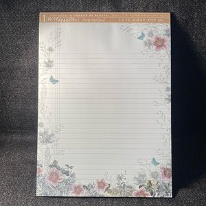 SOLD Papaya Art Lovely Legal Pad Hellebore Bouquet 50 Perforated Sheets